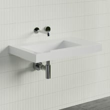 Essential Accessible 750mm Gloss White Composite Wall Hung Basin